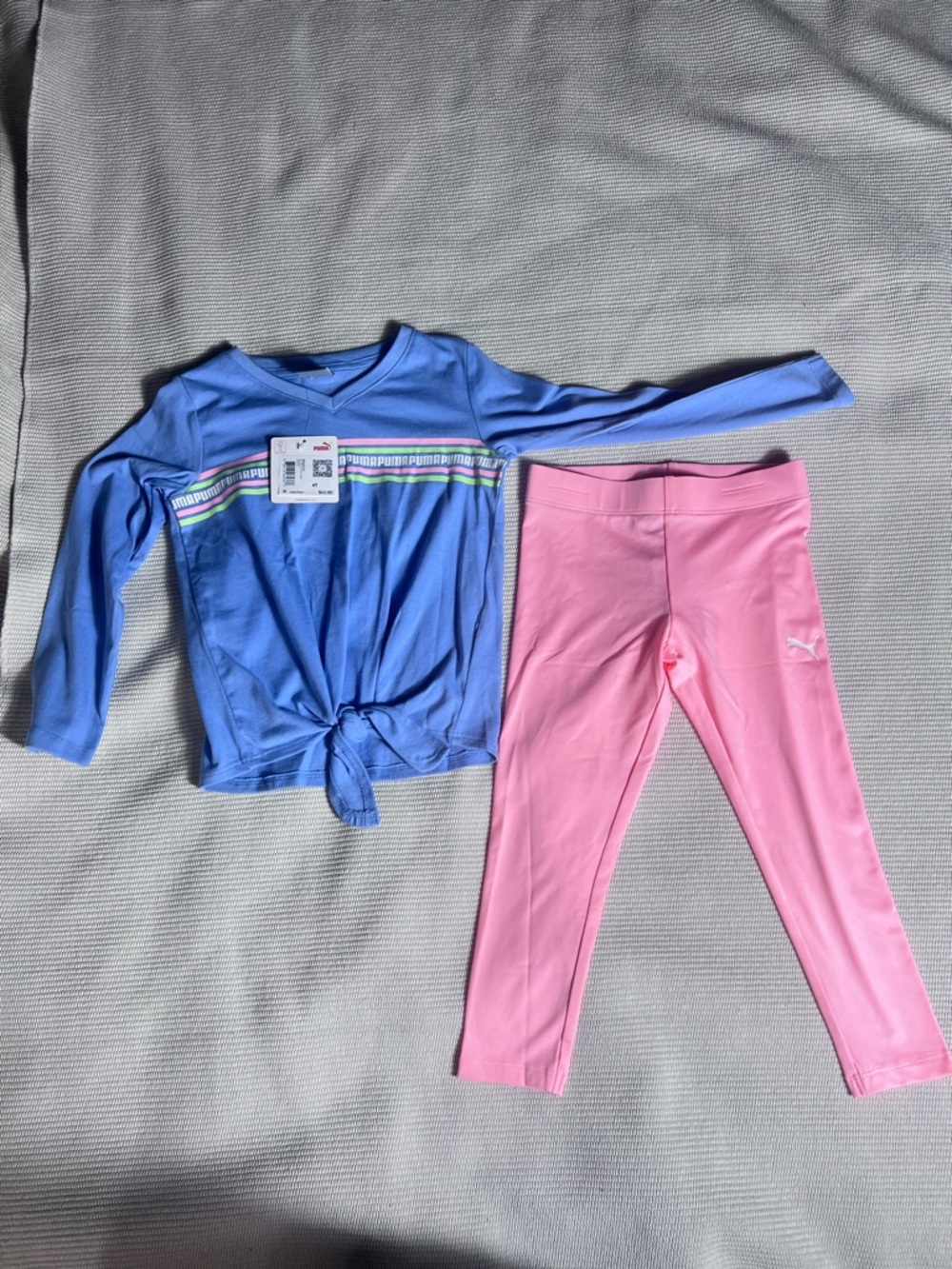 Puma 2pc Jersey LS Tee Set Toddler Girls 4T